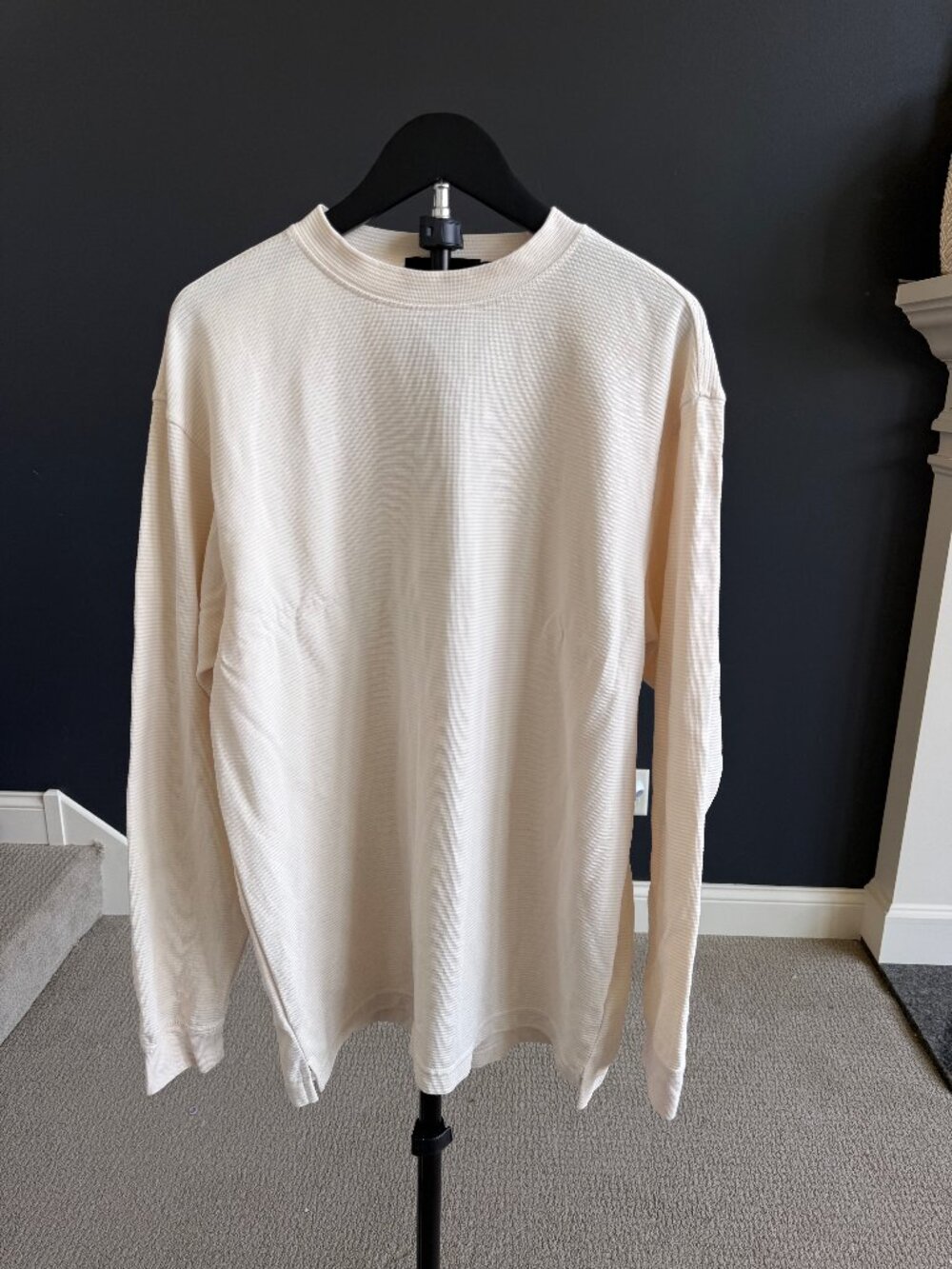 Bugatchi Uomo Cream Textured Knit Sweater Size L